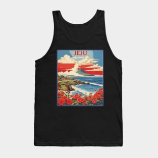 Jeju South Korea Travel Tourism Retro Vintage Tank Top